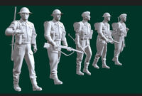 British WWII Infantry marching (5 figures) - Image 1