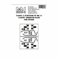A.W. Meteor NF Mk.14 Canopy airbrush mask - Image 1