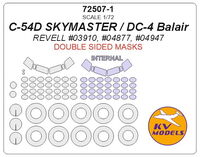 C-54D SKYMASTER / DC-4 Balair (REVELL #04877, #04947) - (double sided) + wheels masks