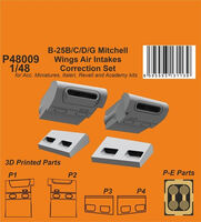 B-25B/C/D/G Mitchell Wings Air Intakes Correction Set (For Acc. Miniatures, Italeri, Revell And Academy Kits) - Image 1