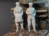 German Tank Officers In Winter Coat Set