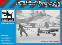 WWII Luftwaffe bombenpersonal + Bomb loader + SC250 bomb N2 - Image 1