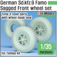 German Sd.Kfz.9 Famo Sagged front Wheel set ( for Tamiya 1/35) - Image 1