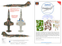 Lockheed F-104 G Starfighter - Belgium camouflage pattern paint masks (for Academy, Airfix, AMT/ERTL, Esci, Hasegawa, Heller, PM Model and Revell kits) - Image 1